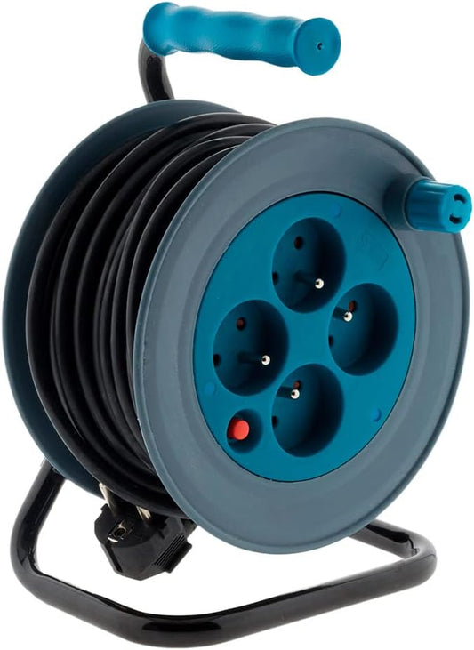 Enrouleur Ménager 15M 3G1 Mm² - Bleu -