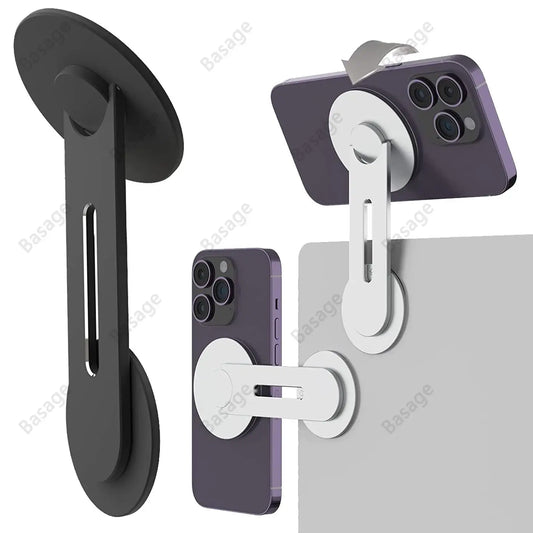 Continuity Flip Iphone Laptop Mount, Slim Magnetic Phone Holder Swivels 180° for Laptops and Monitors, Adjustable Magnetic Arm