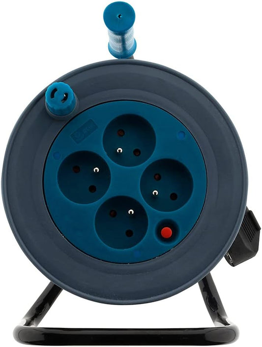 Enrouleur Ménager 15M 3G1 Mm² - Bleu -